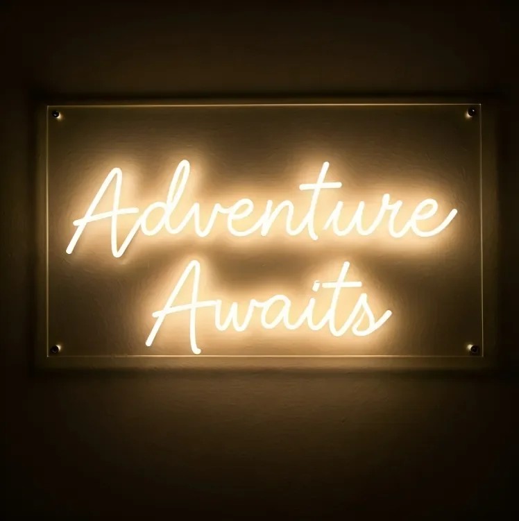 Adventure Awaits Neon Sign